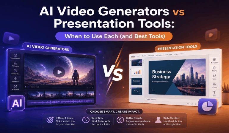 AI Video Generators vs Presentation Tools: When to Use Each (and Best Tools)