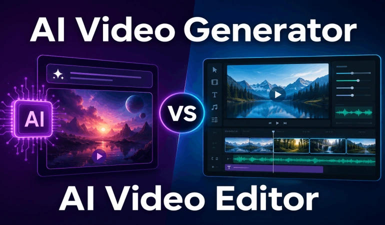 AI Video Generator vs AI Video Editor: What's Actually the Difference?
