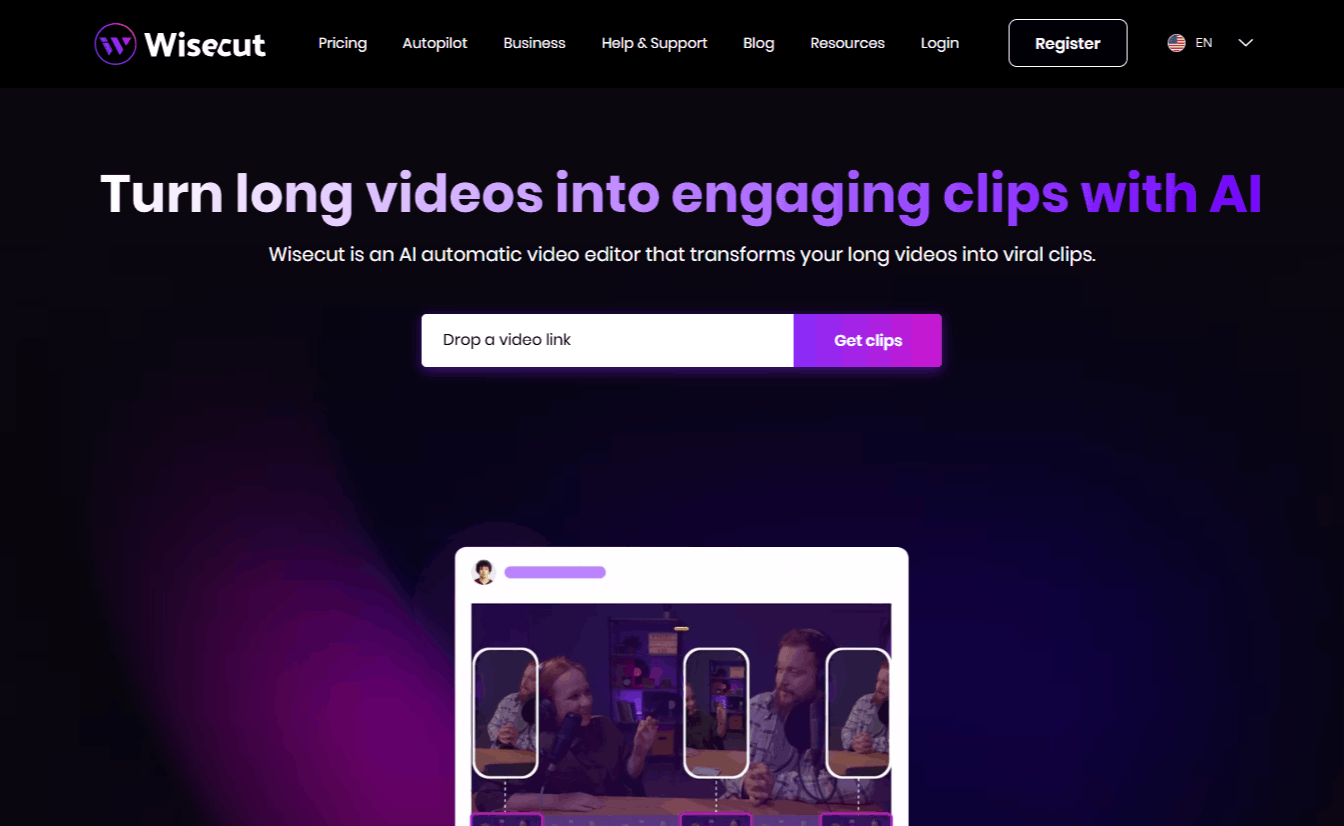 Wisecut AI Website
