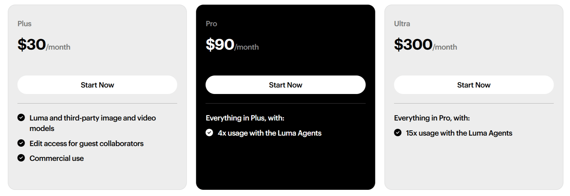 Luma Dream Machine Pricing